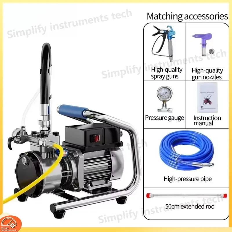 High Pressure Airless Paint Sprayer Brushless Motor Latex Paint Sprayer for House Painting Wall Coating DIY Home