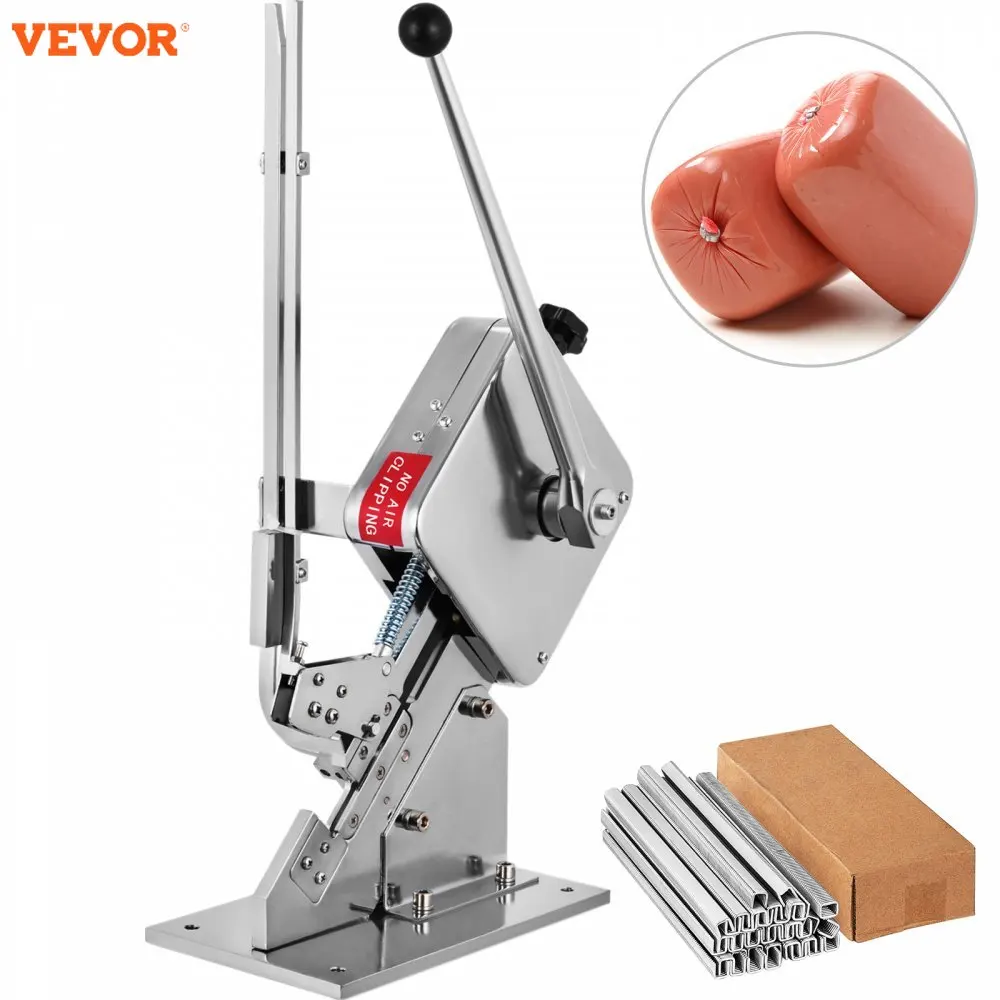 VEVOR U-shape Sausage Clipper Manual Plastic Bag Clipping Maker Strapping Machine for Supermarkets Bakeries Meat Packing Tools