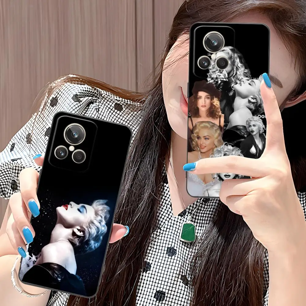 

Madonna Ciccone Mobile Phone Case for Realme 15 14 13 12 11 10 9 Pro Plus T i Lite 5G Colorful Printing Cover Cover Smartphone