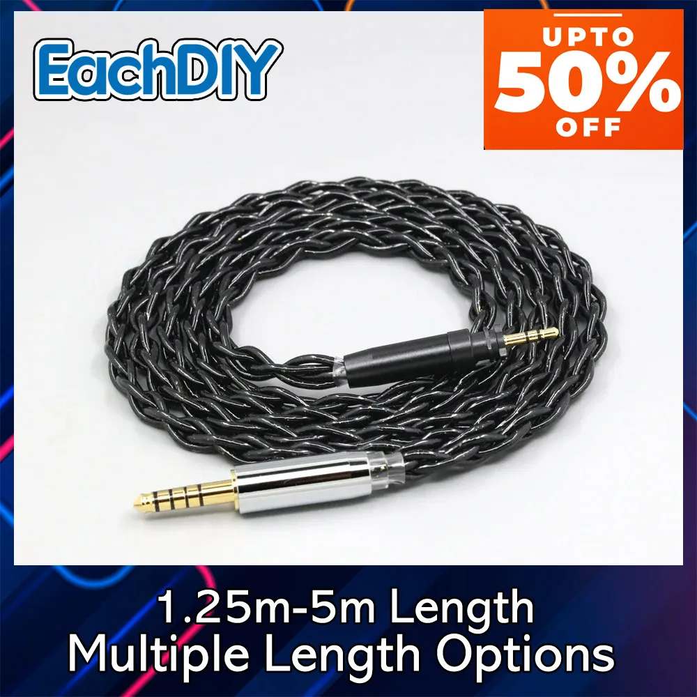 99 % reines Silber, Palladium-Graphen, schwimmendes Gold-Kopfhörerkabel für Shure SRH440A SRH840A Kopfhörer 8771