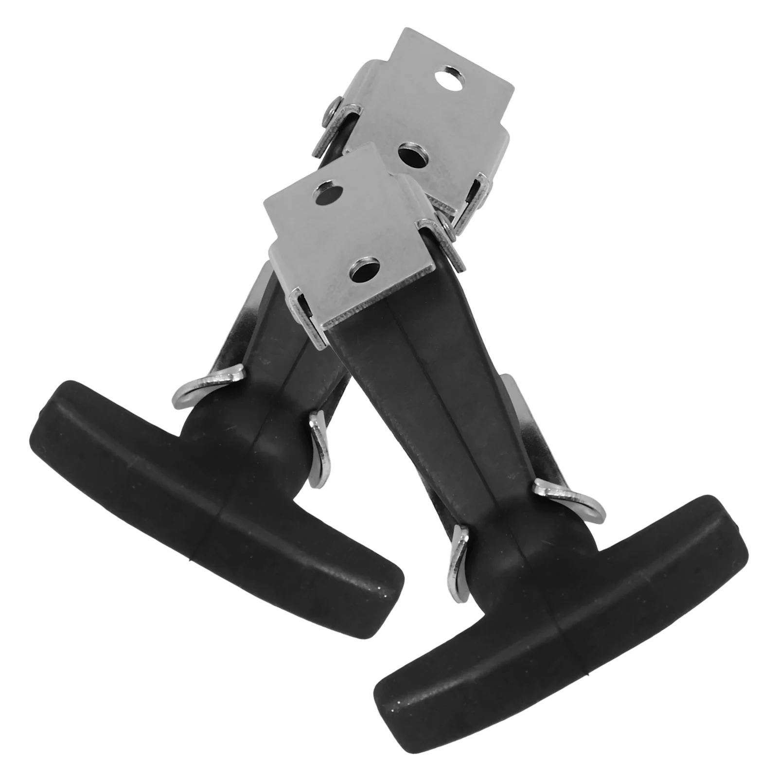 

2 Pcs Flexible Rubber Latch T Handle Engine Hood Lock Stainless Steel Shock Absorbing Hood Door Fastener Replacement