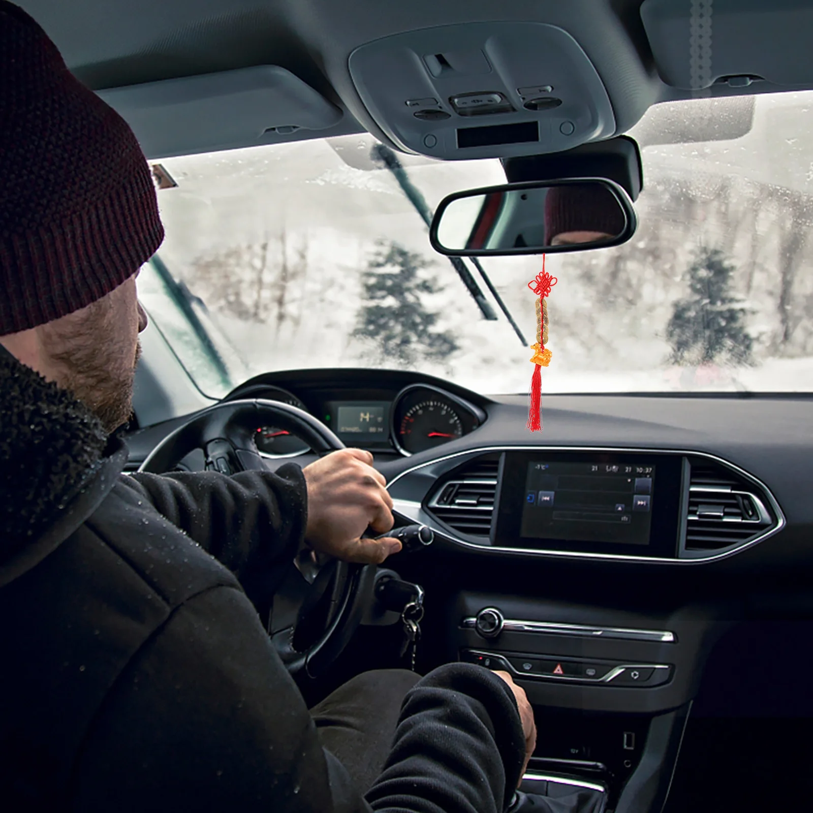 

4pcs Horse Year Copper Coin Pendant 2026 Chinese New Year Hanging Decor For Car Office Home Feng Shui Lucky Charm Zodiac