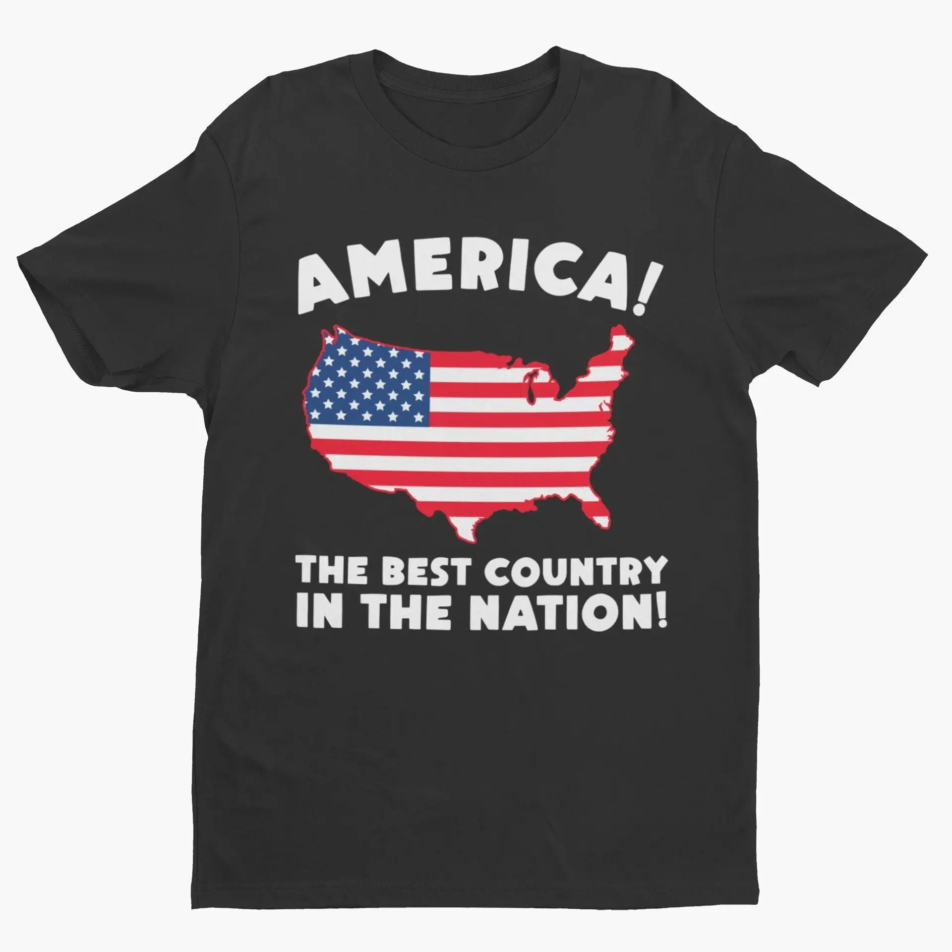 America The Best Country In Nation Funny Patriotic T Shirt Usa Red White And Blue American Flag 4Th Of July