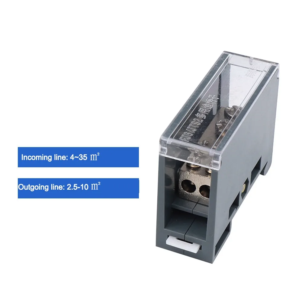 One in Multiple out Din Rail Terminal Block 150A ABS/Copper Distribution Box Universal Wire Connector Wiring Terminal