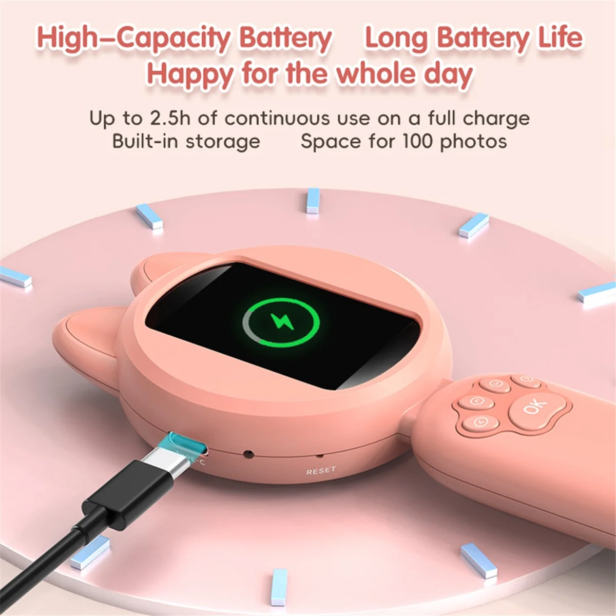 Microscopio tascabile per microscopio per bambini GOB-o2 pollici Microscopio elettrico portatile con lente d'ingrandimento digitale Giocattolo con stelo esterno