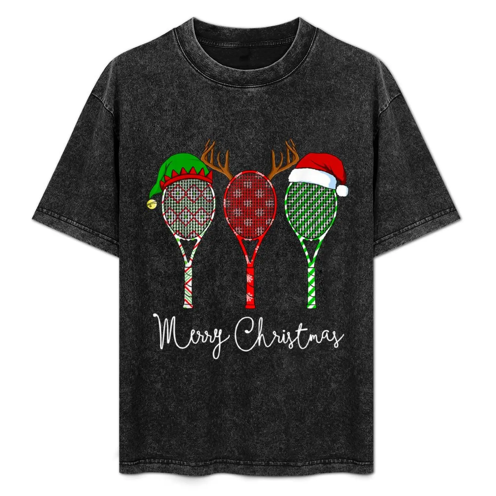 

Tennis Merry Chistmas 3 tennis racket christmas T-Shirt Thanksgiving Day Tee Top