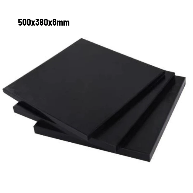 2pcs Black Polyurethane Elastic Rubber Sheet 500x380x6mm PU Damping Cushion Plate Oil Abrasion Resistance
