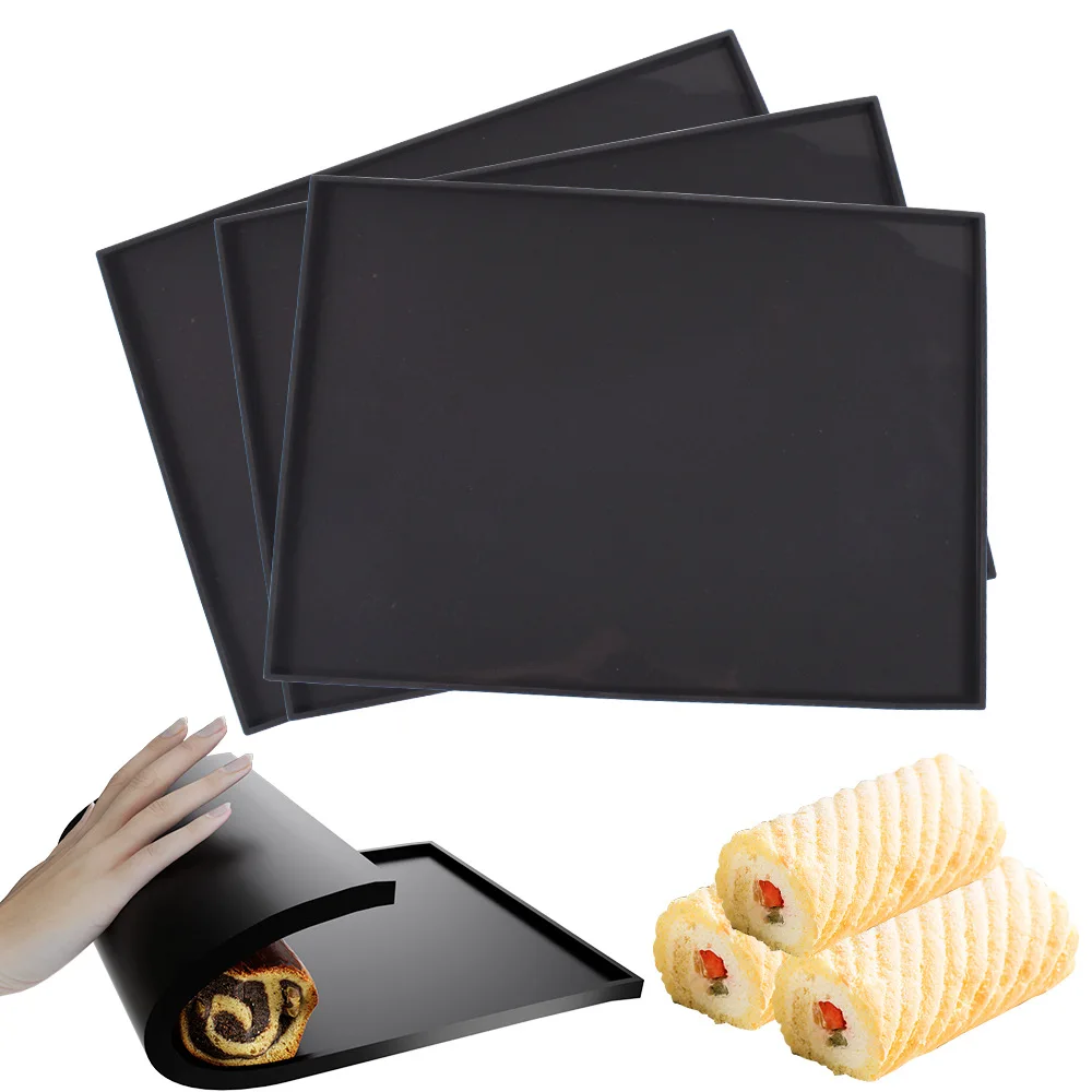 37 * 27cm thick black silicone mold made of epoxy resin can be used for jewelry trays pastries sugar flipping coasters