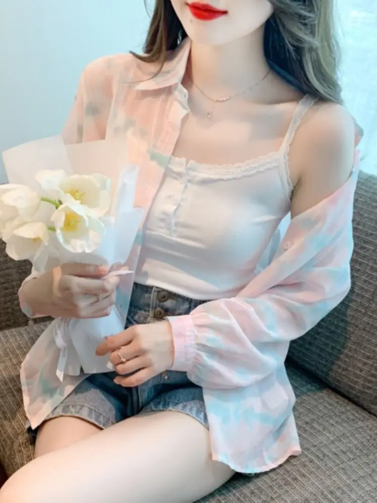 긴 소매 셔츠 여성 코튼 오버 사이즈 버튼 다운 탑 슬림 피트 고딕 Emo 미적 하라주쿠 펑크 록 streetwear 봄