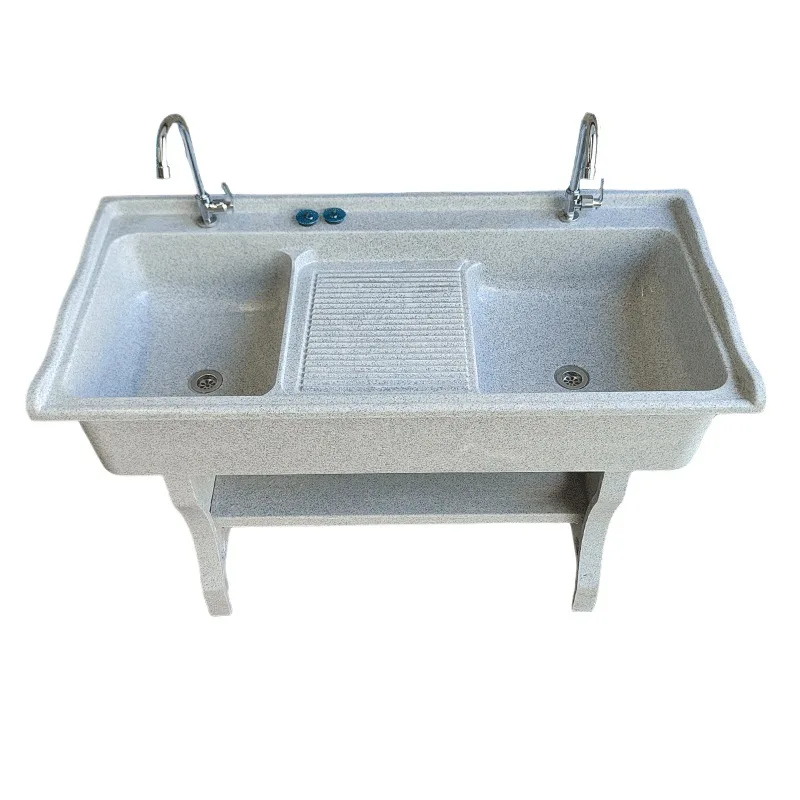 

Integrated Basin Outdoor Sink Patio Laundry Sink Outdoor Marble New Quartz Stone Sink Laundry Basin