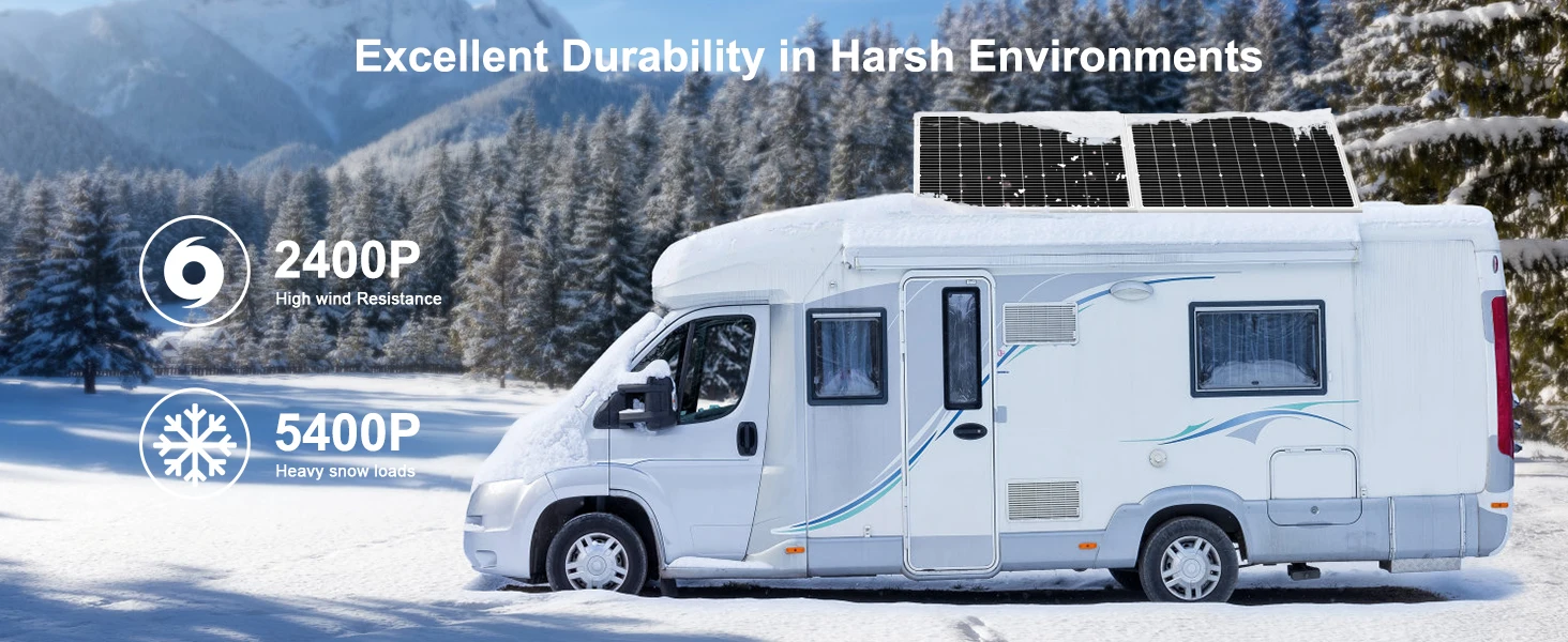 DOKIO Solarpanel 100 W Photovoltaik-Panels 200 W Paneles Solares 18 V Solarpanel für Camping/Powerbank/12 V Batterie/Camper-Van – Detail 3