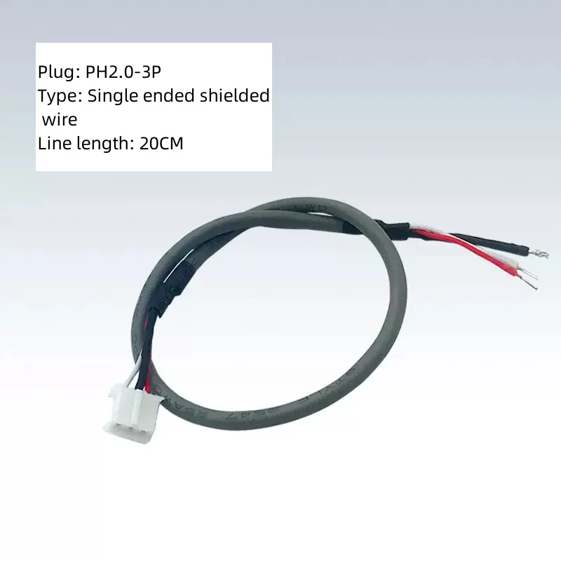 ケーブル端子接続付きシングルまたはダブルヘッド,シールドワイヤー,26awg,パネル,20 cm, 30cm, PH2.0-3P