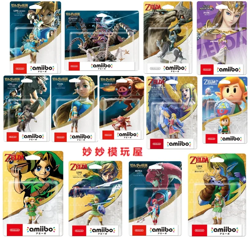 Genuine Amiibo Zelda Tears Of The Kingdom Twilight Princess Amiibo Link Ganon Figure Nfc Anime Figures Statue Christmas Gifts