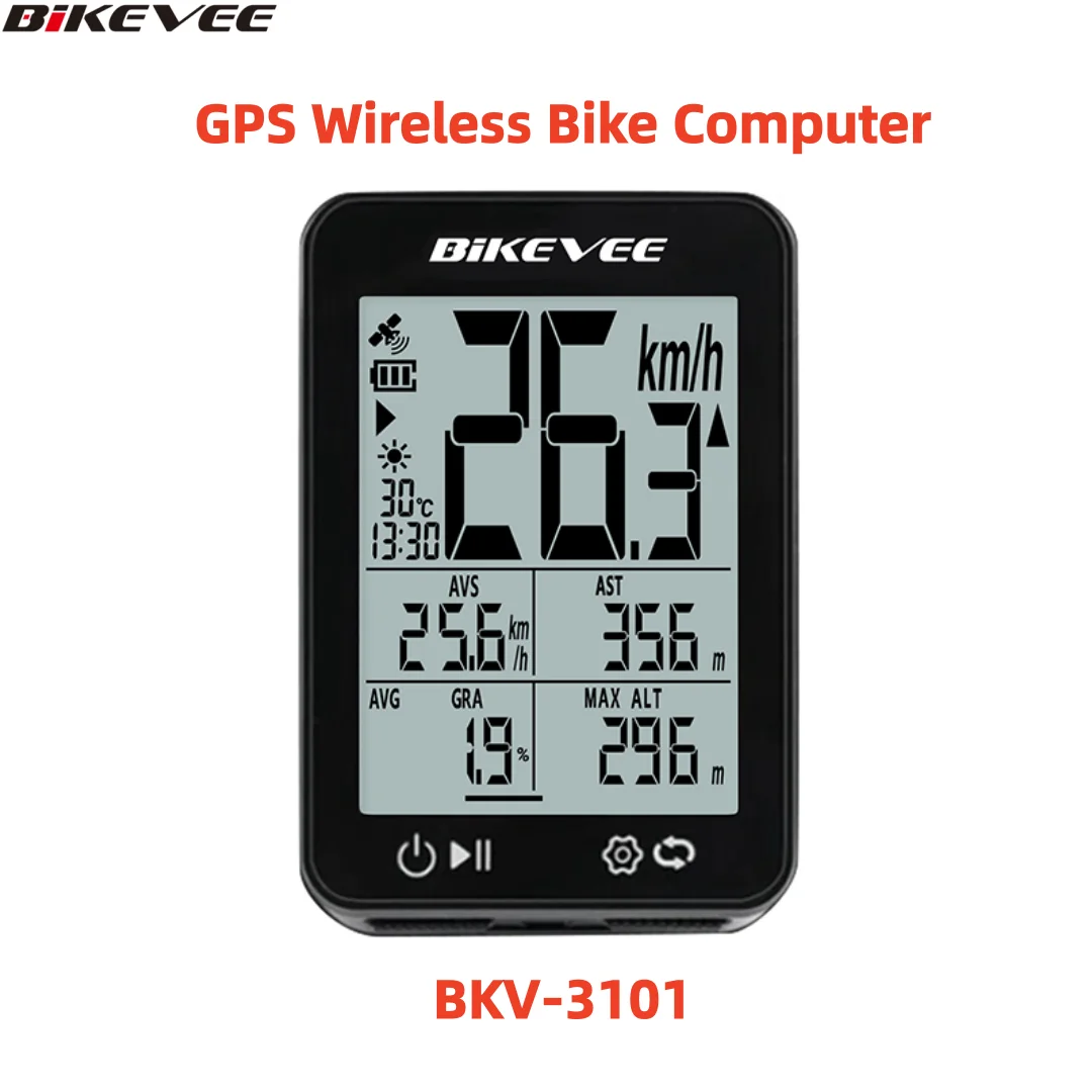 Neuer kabelloser Fahrradcomputer, USB-C, wiederaufladbar, wasserdicht, GPS-Tachometer, Kilometerzähler, Fahrradcomputer mit Hintergrundbeleuchtung