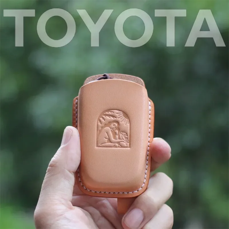for Toyota C-HR Levin Wilda Leather Key Cover Creative Custom Handmade 3D Vegetable Tanned High-End Simple Key Case