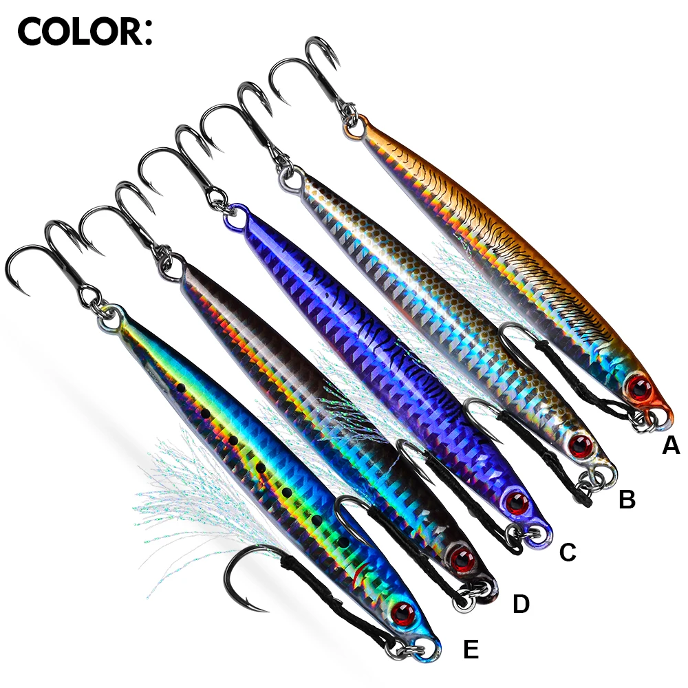 Jigging Shore Casting Seabass Fishing Hard Lure Fishing Baits Tackle 1pc Fast Sinking Metal Jig 14g 17g 21g 28g 40g Lure view 3