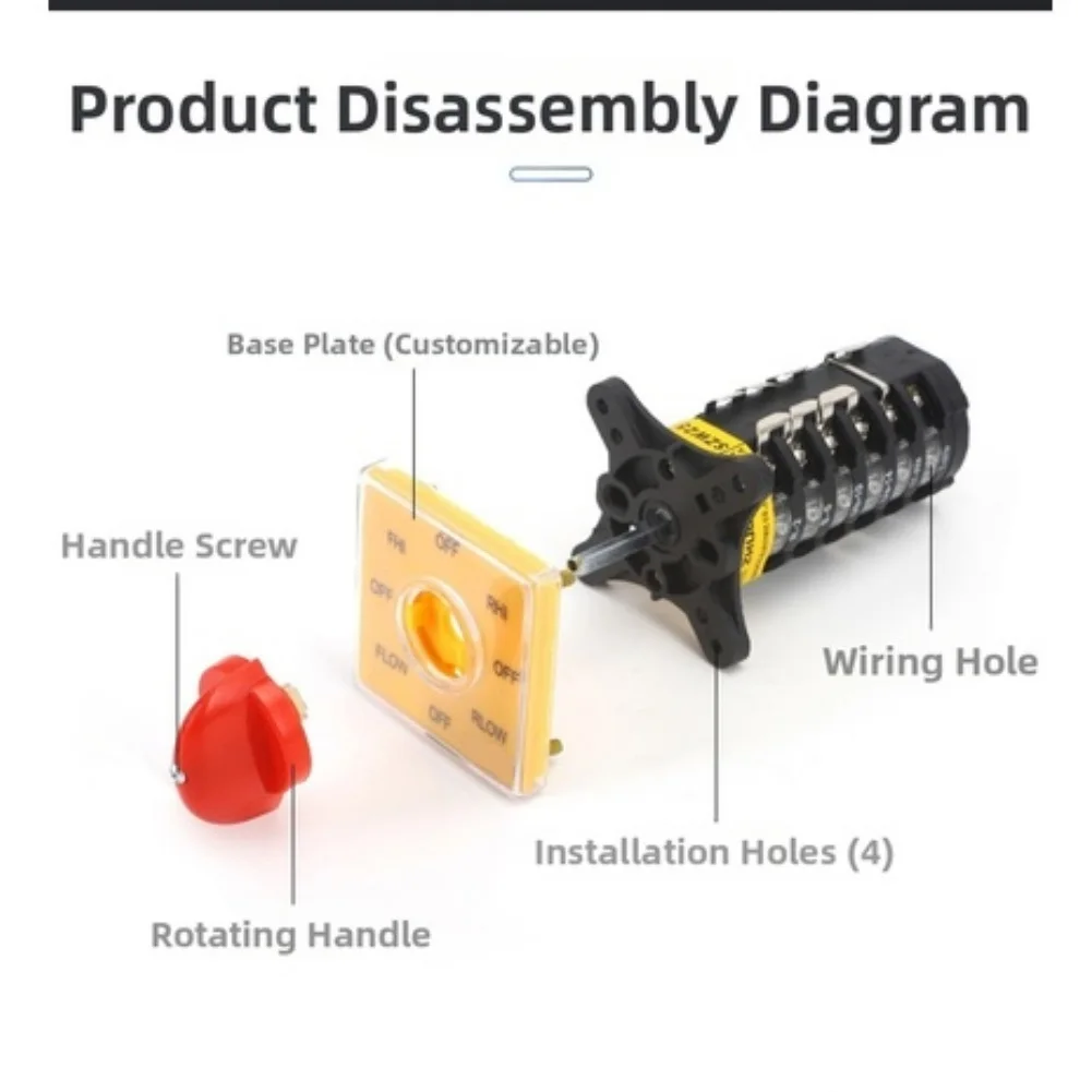 8 Gears 6 Sections Multi-speed Forward Reverse Fast Slow Changeover Switch For Milling Machine Industrial Control SZW25-64D/6