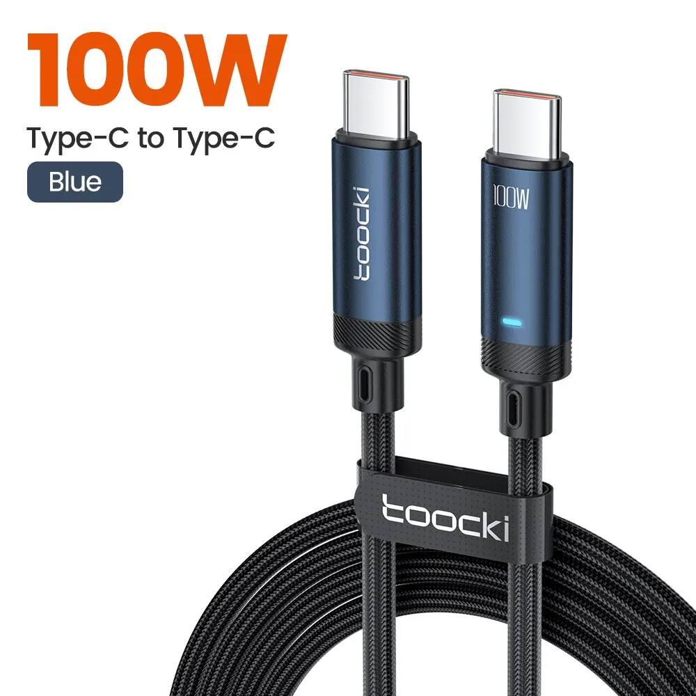 Toocki Typ C auf Typ C-Kabel 100 W 60 W Schnellladung 3.0 4.0 für Xiaomi 12 13 Realme Poco F5 Samsung Smartphone 5 g Schnellladung