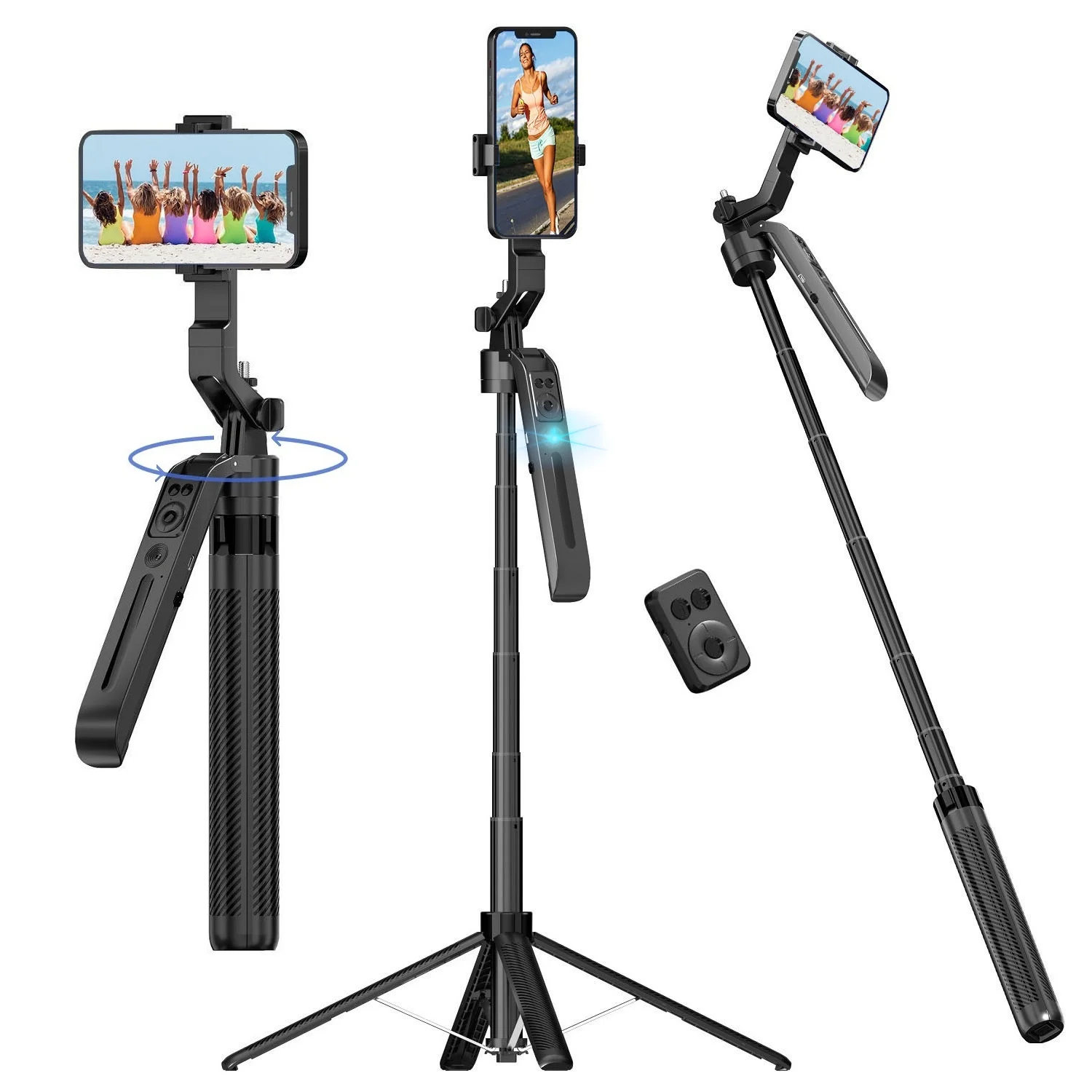 

Auto Face Tracking Tripod 360° Rotation, 71" Extendable Phone Tripod Selfie Stick Smart Tracking Phone Holder for iPhone Videos