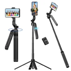 Auto Face Tracking Extensível Telefone Tripé, Selfie Stick, Rastreamento Inteligente, Suporte para Vídeos do iPhone, Rotação de 360 °, 71