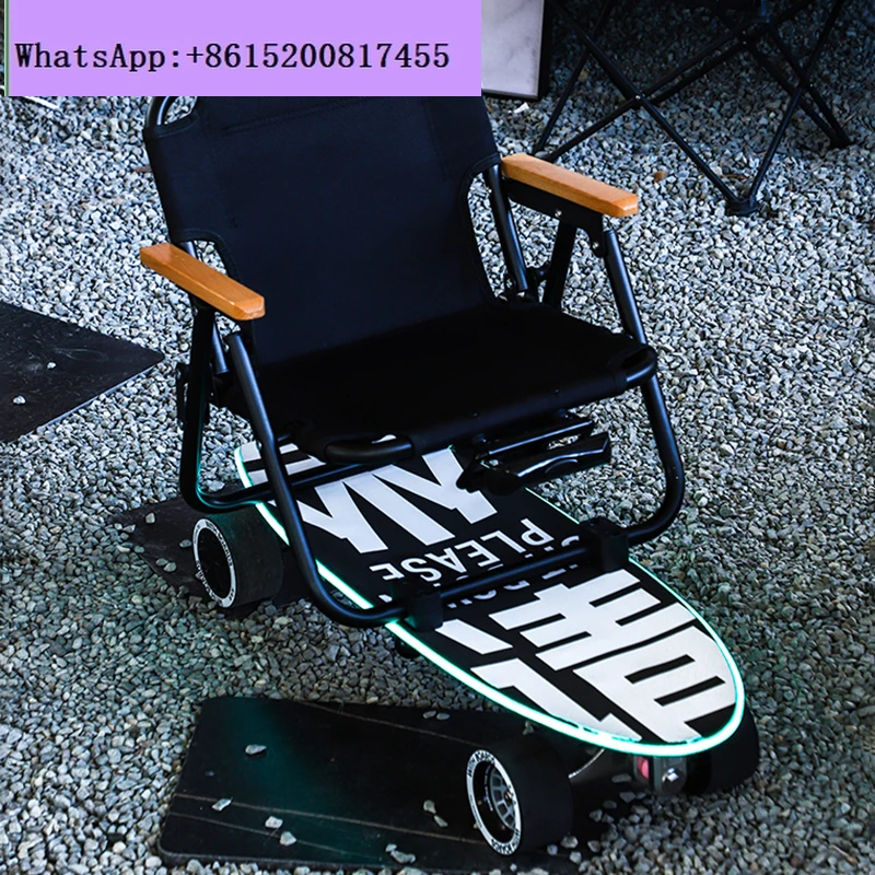 Электрический скейтборд с дистанционным управлением, сиденьем, диапазон 12 км/22 км и скоростью 25 км/ч, варианты одно/двойного двигателя с обратным складным сиденьем