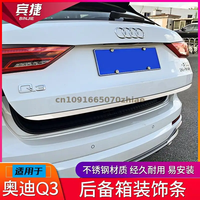 

FOR Audi Q3 2019 2020 2021 2022 2023 2024 Rear Boot Door Trunk Cover Trim Tailgate Garnish Molding Strip Car Accessories