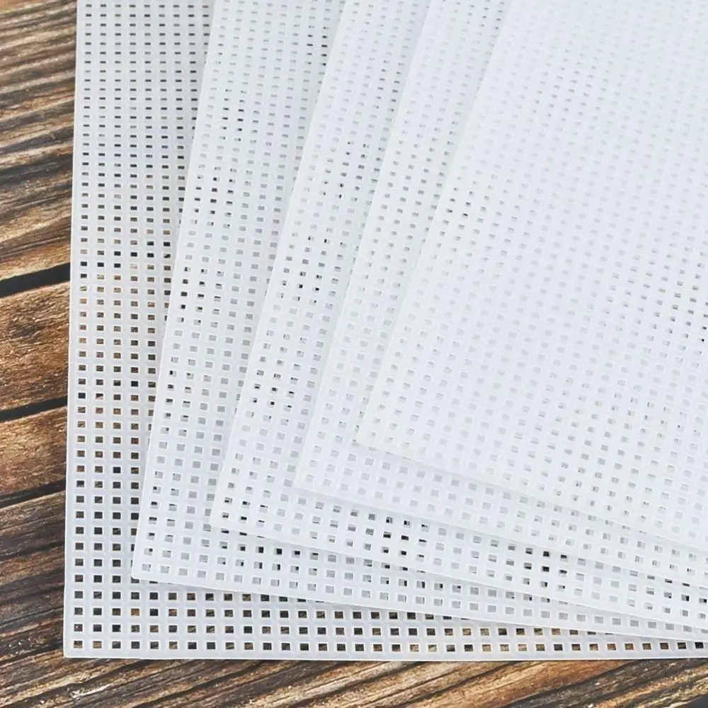 DIY Handmade Plastic Canvas Sheet Plastic Mesh Canvas Sheets Eye Mesh for Embroidery Acrylic Yarn Crafting Crochet Projects