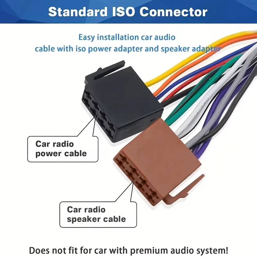 1PCS For MAZDA 2 3 5 6 CX-7 MX-5 RX-8 Millenia Premacy Car ISO Radio Plug Adapter Wiring Cable