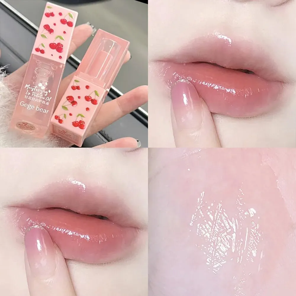 チェリー保湿リップバーム＆リップオイルセット 冬の使用に最適な軽い保湿で、唇を落ち着かせ、柔らかくします