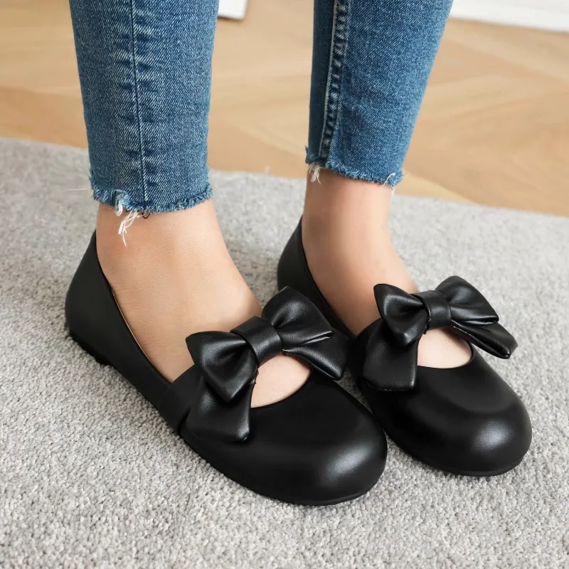 일본식 로리타 펌프 큰 머리 인형 LO 신발 달콤한 귀여운 Bowknot 공주 대형 여자 학생 싱글