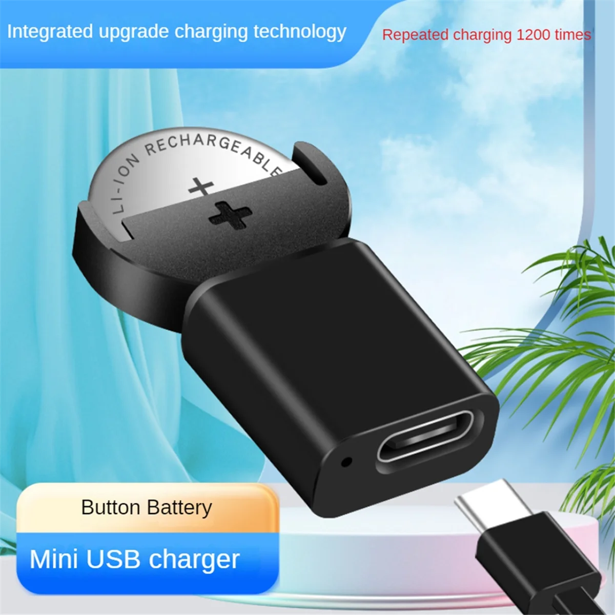 Type-C Lithium Coin Battery Charging for LIR2032 LIR1632 LIR2025 LIR2016 LIR2032H Batteries Long-Lasting,Without Cable image 3