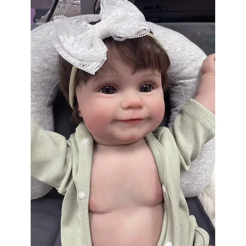 48CM Reborn Baby Doll Full Vinyl Body/Cloth Body Maddie Newborn Doll Lifelike Soft Real Soft Touch