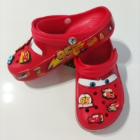 Mcqueens Pixar Cars Cartoon Waterproof Breathable Eva Slippers For Adults Solid Outdoor Sandals With Holes Casual Women'S Shoes