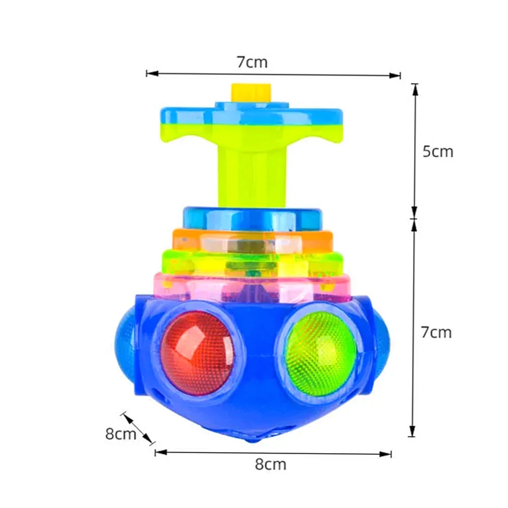 Bagged Round Luminous Toy Light Music Rotating Gyro Fidget Spinner Spinning Top Toys Random Color Children\'s Toys Kids Gifts