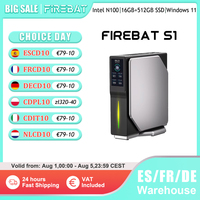 FIREBAT S1 Mini PC 12th Alder Lake N100 16GB 512GB DDR4 MiniPC Gamers Desktops WiFi5 BT4.2 Computer RGB Visualization