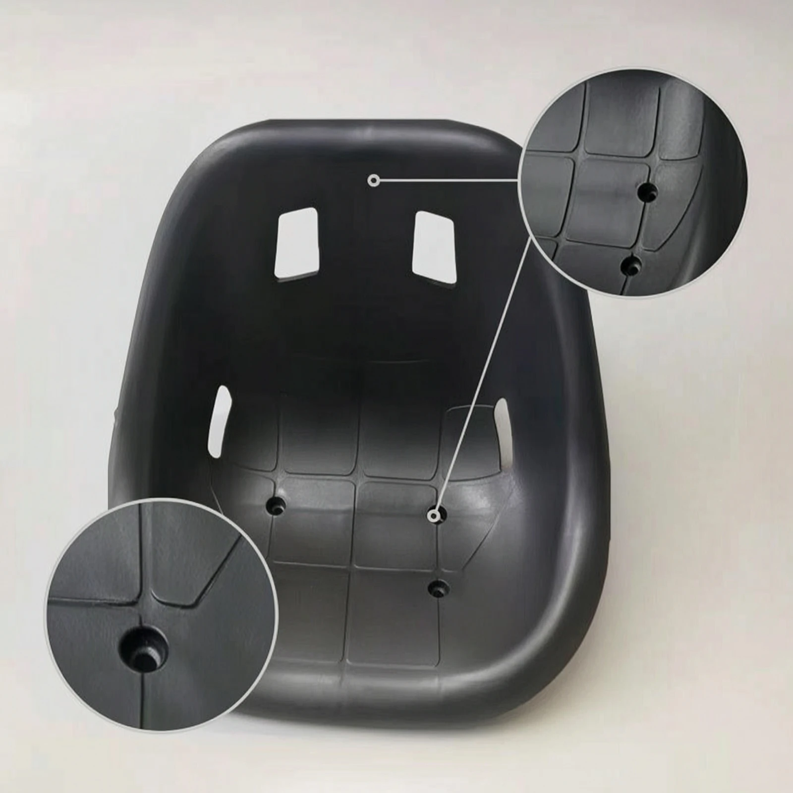 Molded Plastic Seat Cushion Contoured Seat Cushion with Mounting Holes Moisture-Resistant Portable for Go-Kart Builders