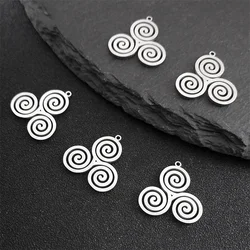 Witch Triskele Trinity Stainless Steel Hollow Charms Pendants For DIY Earring Necklace Jewelry Making Findings Accessories
