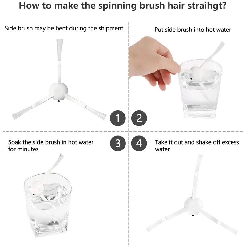 12 buah Filter sikat samping sikat utama untuk Xiaomi Mijia 1C STYTJ01ZHM Aksesori suku cadang penyedot debu Robot