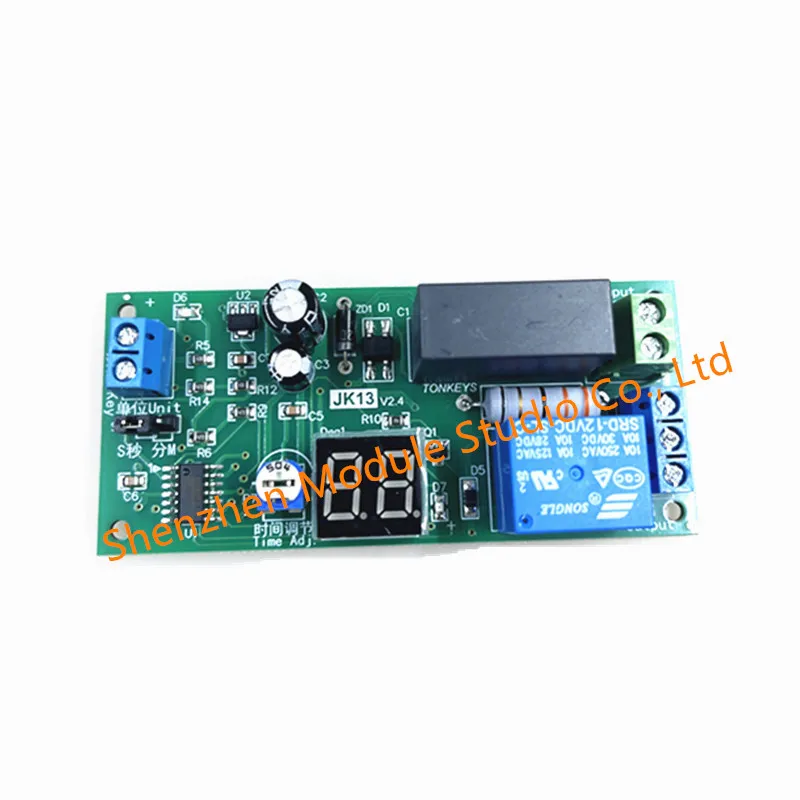 JK13 AC 220V Digital Delay Relay Module Delay Timer Switch Turn Off Board 0-9.9 S/Minutes Delay Relay Module Power Supply