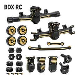 Cubierta de carcasa de eje de contrapeso de latón pesado, nudillos de dirección, diferencial de gusano para RC Crawler Car Axial SCX24, pieza de actualización