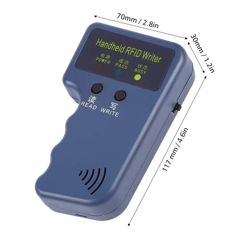 AA60-2X Copiatrice duplicatrice per lettore RFID portatile 125Khz, programmatore clonatore di carte d'identità di aggiornamento, con carte riscrivibili da 20 pezzi