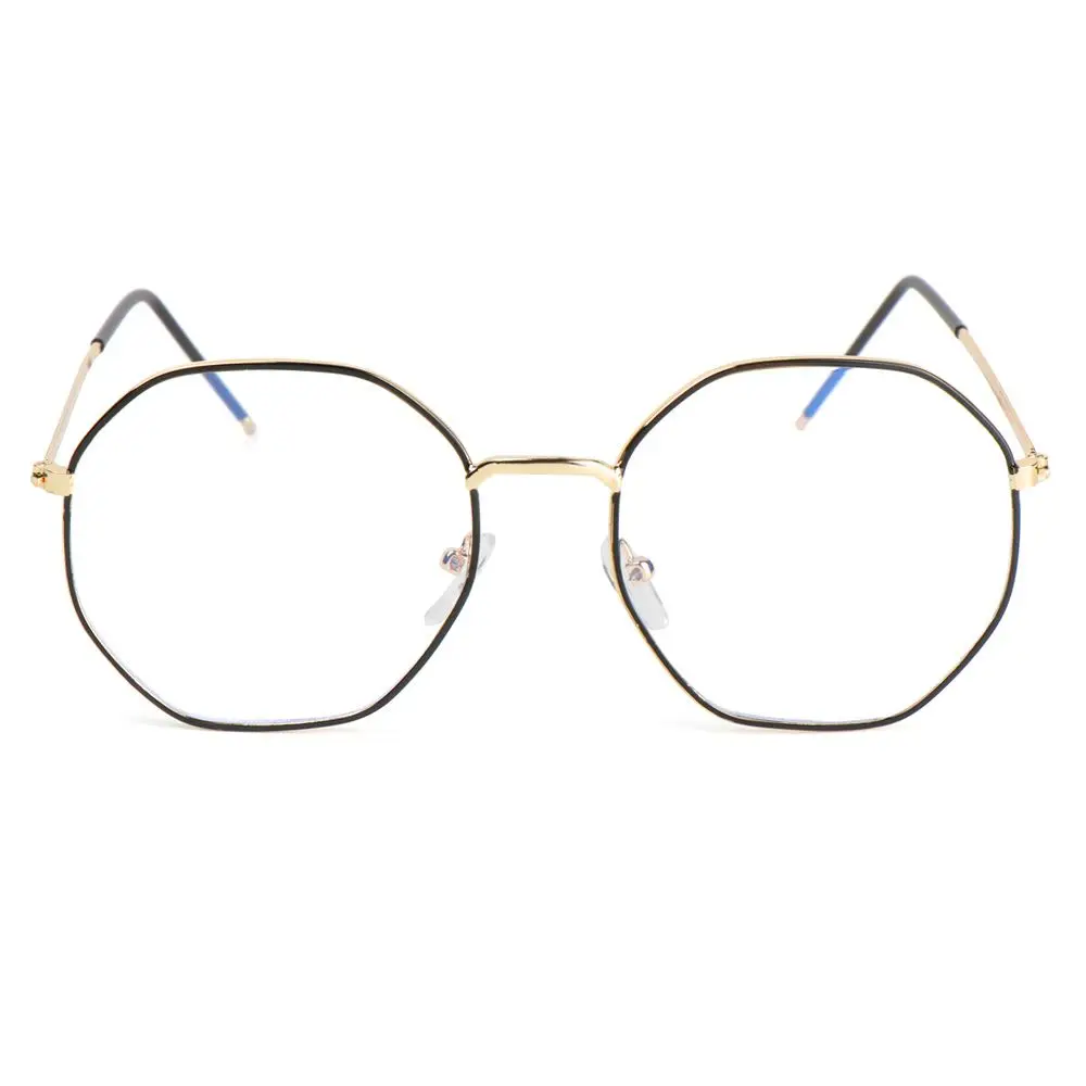 Computer Vintage Portable Ultra Light Frame Anti-Blue Light Eyeglasses Eye Protection Metal Glasses