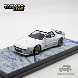 Tarmac Works x TOYOTIRES 1:64 Pandem Mazda RX-7 FC3S White Diecast Model Car