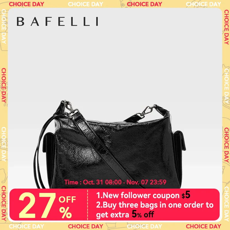 

BAFELLI 2025 NEW WOMEN'S CASUAL TOTE BAG UNISEX LARGE SHOULDER GENUINE LEATHER DESIGNER LUXURY BRAND CROSSBODY BAGS FASHION