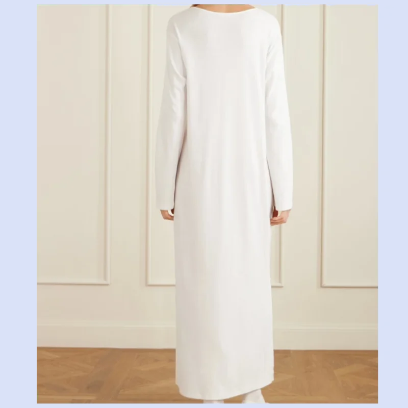 26 Year Early Autumn New Loose Cotton Enjoyment Neck Long Sleeve Split Dress