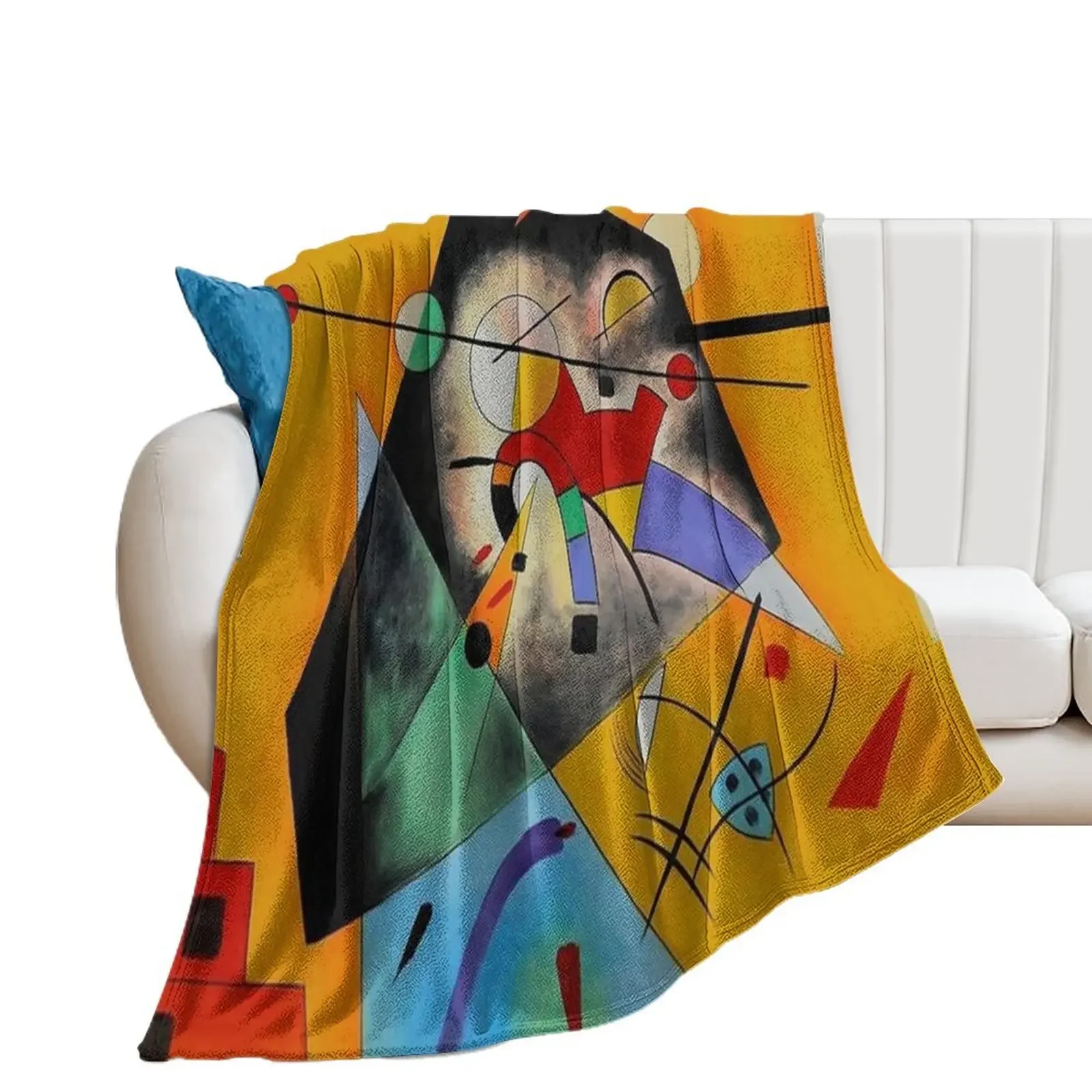 

KANDINSKY HD - Quiet Harmony 1924 Throw Blanket Polar Beautifuls Furry Luxury Brand Blankets