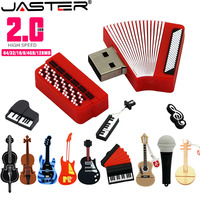 Cartoon Cle Usb Pendrive Guitar Piano Accordion USB Flash Drive 256GB 128GB 64GB 32GB 16GB 8GB USB 2.0 Memoria Stick Pen Drive