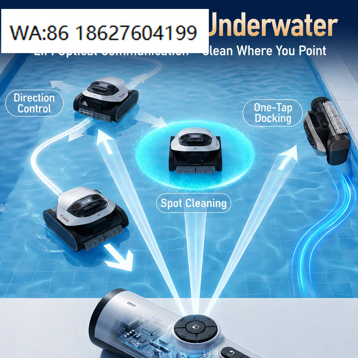 Best Selling Premium Automatic Remote Control Advanced Self Cleaning High Efficiency Residential Pool Robot Cleaner