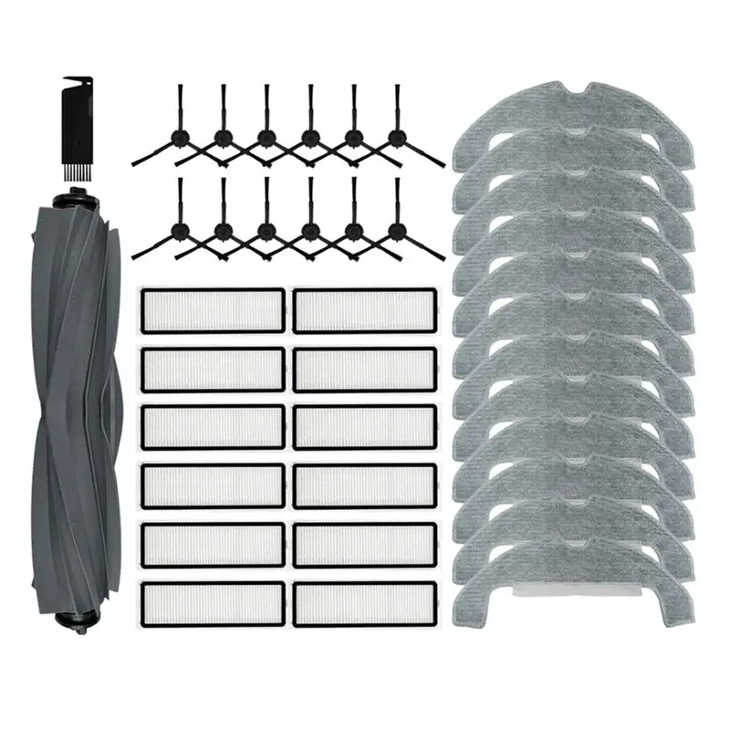 

Запасные части A98G для робота-пылесоса Dreame D10S Plus: основная и боковые щетки, салфетки для влажной уборки, HEPA-фильтр