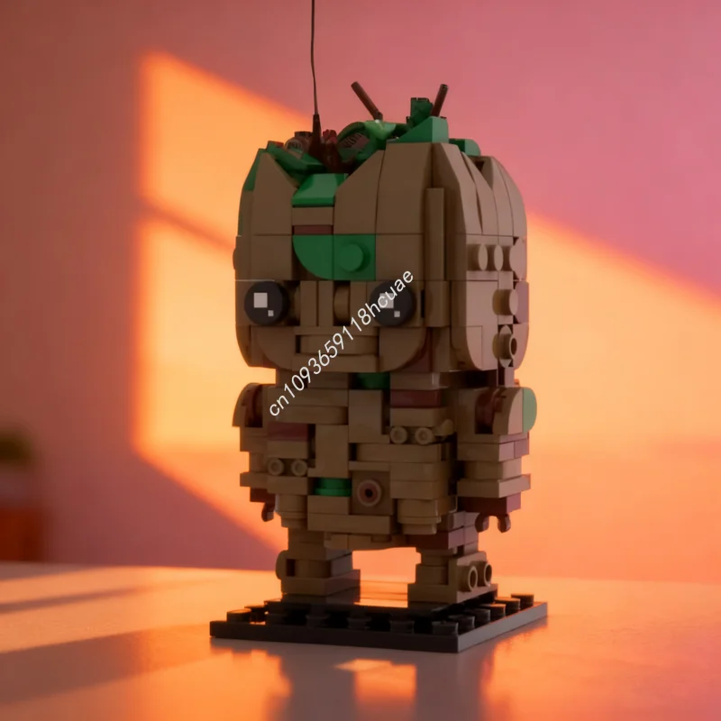 

278 шт. MOC Groot Brickheadz Super Heroes модель строительные блоки строительные рождественский подарок креативные развивающие игрушки детский день рождения